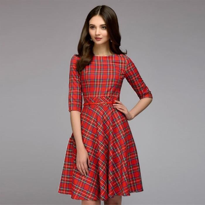 robe plaid vintage