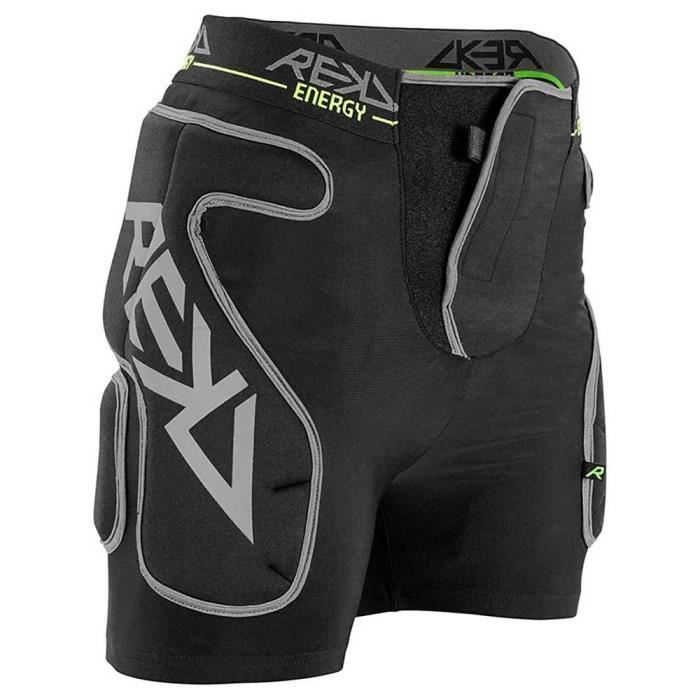 Shorts Multisports - Rekd - Energy Impact - Noir - Rembourrage à profil bas - Taille XS