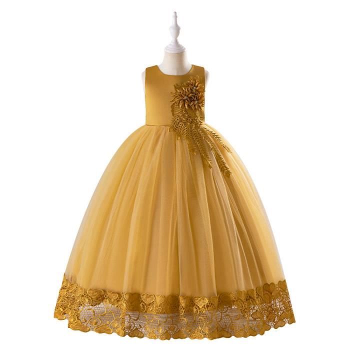 Robe D'Été Élégante Fille AIEOE Sans Manches Tulle Paillettes 3-14 Ans - Cérémonie Fête