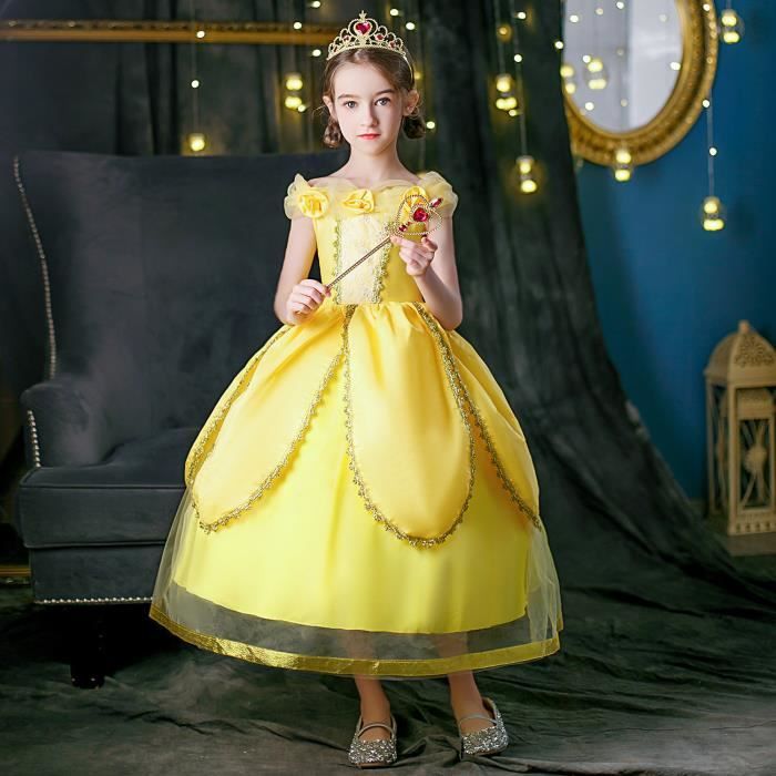 Robe Princesse La Belle et la Bête pour Fille