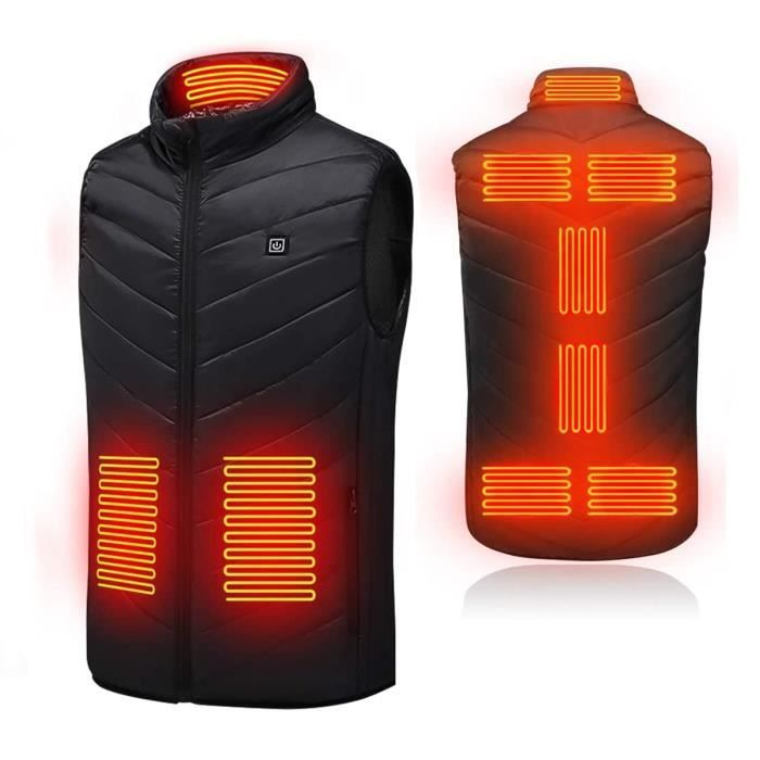Gilet Chauffant ZHODADA Femme - USB, 3 Niveaux Chaleur, Taille Ajustable (Sans Batterie Incluse)