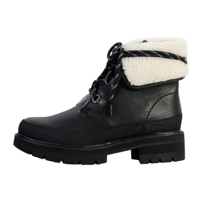 Bottines Femme - Clarks - Orlanna Turn - Fermeture Lacets - Talon Plat - Confort Exceptionnel - Cuir Noir