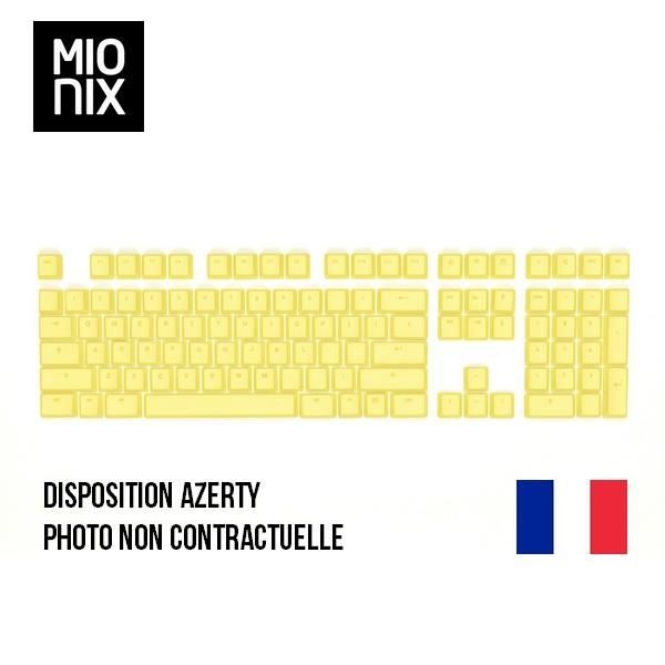 Touches de clavier – NO NAME – MIONIX AZERTY – Jaune – Mécanique – Sans fil
