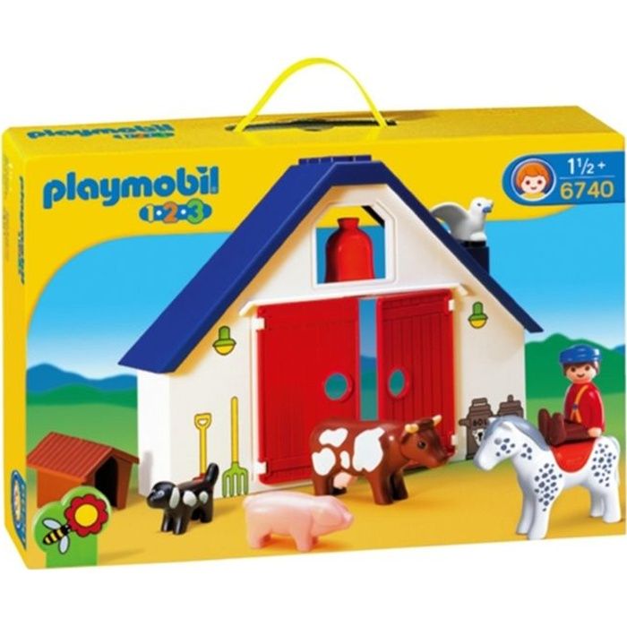 PLAYMOBIL 1.2.3. Ferme Cdiscount Jeux Jouets