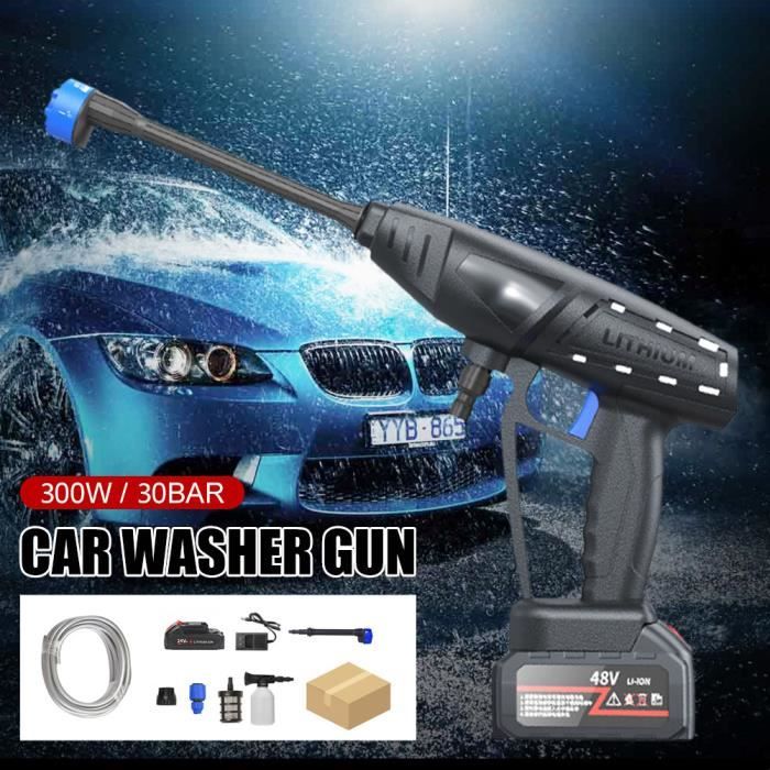 Nettoyeur Haute Pression Sans Fil 435 PSI – 21V 4.0Ah – Tuyau 5 M – Portable, étanche – Pour Voiture, Terrasse, Façade