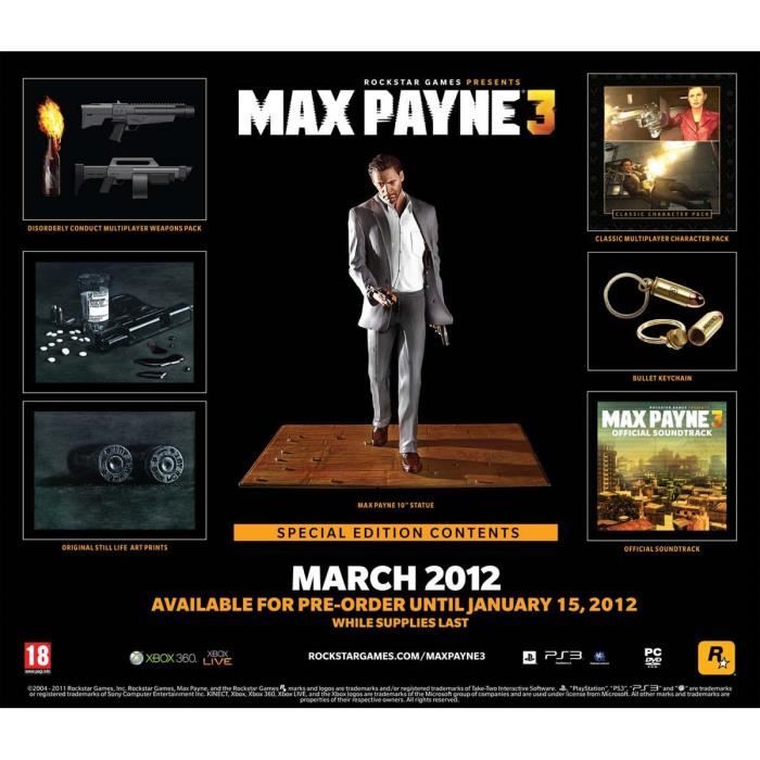 Rockstar Xbox 360 Max Payne 3 Collector
