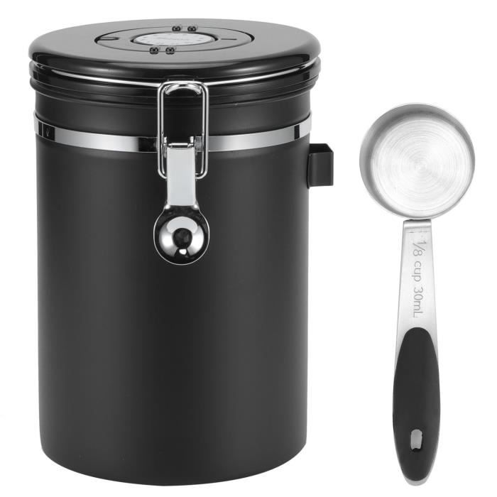 Acheter Pot à épices en verre avec couvercle, boîte carrée transparente scellée, réservoir de stockage de grains de café de cuisine, récipient alimentaire