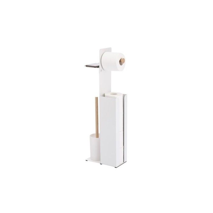 Porte-Rouleau Papier Mural Tecnokit - Avec Rouleau Offer - Pour Bobines 29cm - Blanc - Fabriqué En Italie