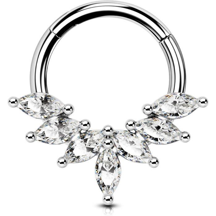 Piercing Daith A Cuore FINE4U, 16G (1,2 Mm) 8 Mm O 10 Mm, Titanio ASTM F136, Per Orecchio Sinistro/destro, Uomo/donna