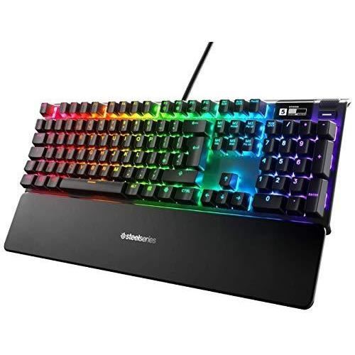 SteelSeries Apex Pro – Clavier de Gaming Mécanique – Switch à Technologie OmniPoint – Écran OLED Display – Agencement Anglais QWERTY