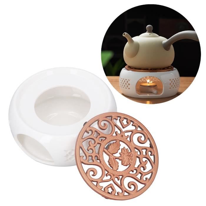 Set Sixtea : mug et chauffe mug à la bougie en acier rose - Cookut