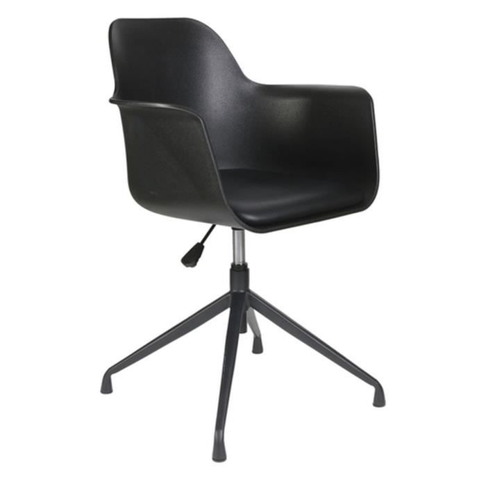 fauteuil de bureau réglable et pivotant chicago - noir - the concept factory - contemporain - design - bureau
