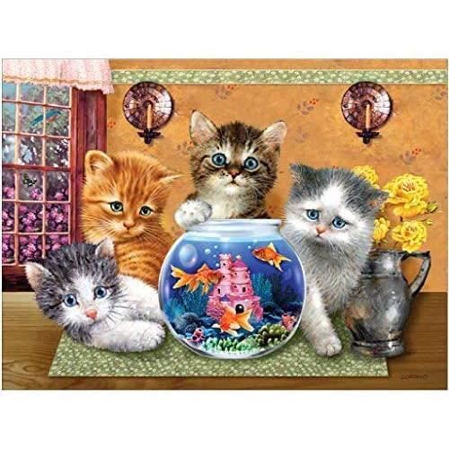 KEYIFA Peinture Par Numéros Pour Adulte, Chat Noir Kits De Peinture