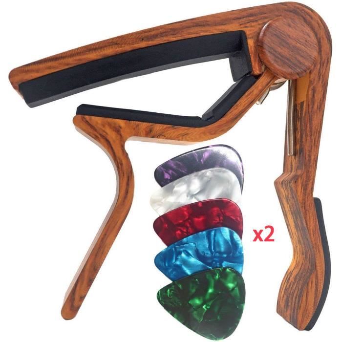 Accessoires de Guitare Acoustique Zinc Metal Guitare Capodastre de Capo Basse Mandoline pour 6 & 12 Instruments à Cordes Banjo Guitare Électrique Capo de Guitare Ukulélé 