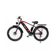 Vélo électrique DUOTTS F26 Rouge VTT 1500W Batterie 48V 17.5Ah Portée de 100 km FAT BIKE 4.0*26-1