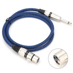 Câble Jack 6,35mm Stéréo - 2m - Pour Guitare, Basse, Ampli, Piano - Qualité Sonore Pro