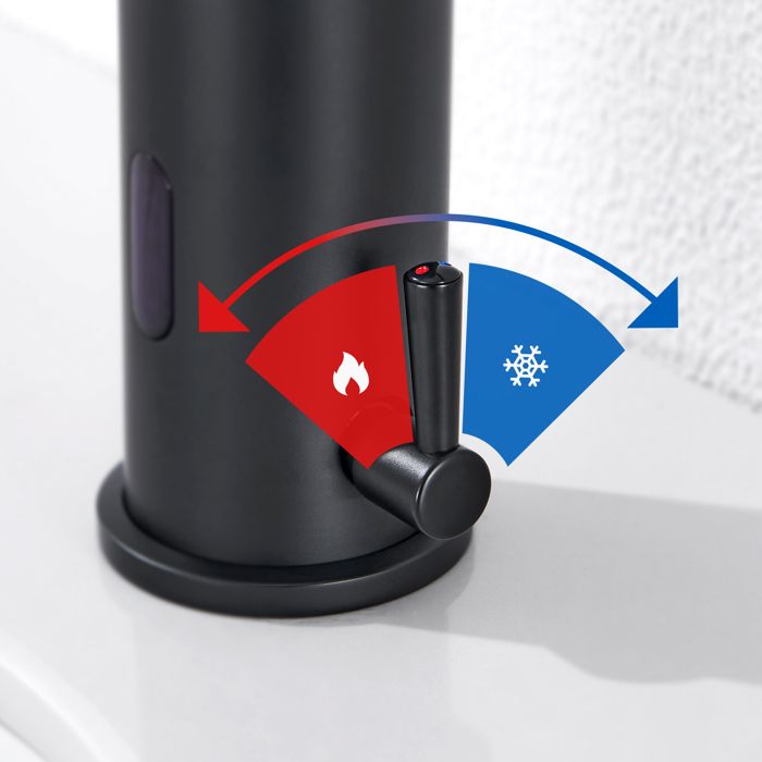 Robinet Mitigeur Lavabo Sans Contact - Capteur Infrarouge Acier Inox 304 - Réglage Température - Finition Dorée - Installation Facile - 6