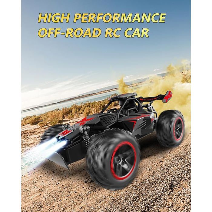 SupKonXi Voiture RC 1:16 – 40 Km/h, 4WD Tout-terrain, 2 Batteries 40 Min, Buggy Haute Vitesse