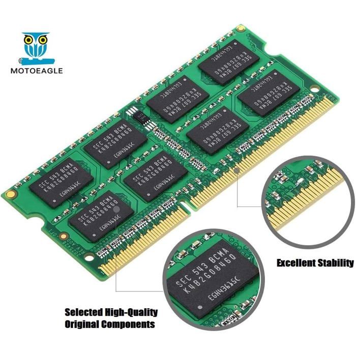 RAM DDR3 1333MHz SO-DIMM Per Notebook – 32GB, 16GB, 8GB, 4GB, 2GB, 1GB Disponibili