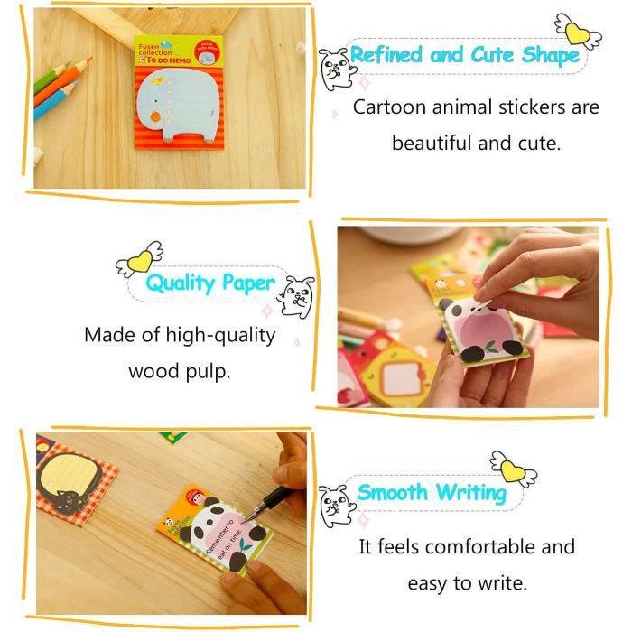 24 Pièces 480 Pages Sticky Notes, Mini Notes Autocollantes, Feuilles ...