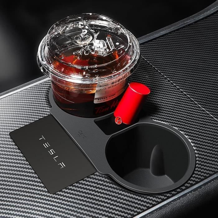 Feitxwai Console centrale Porte-gobelet de voiture pour Tesla Model Y Model  3 2021-2022-2023, uniquement compatible avec la nouv66 - Cdiscount Auto