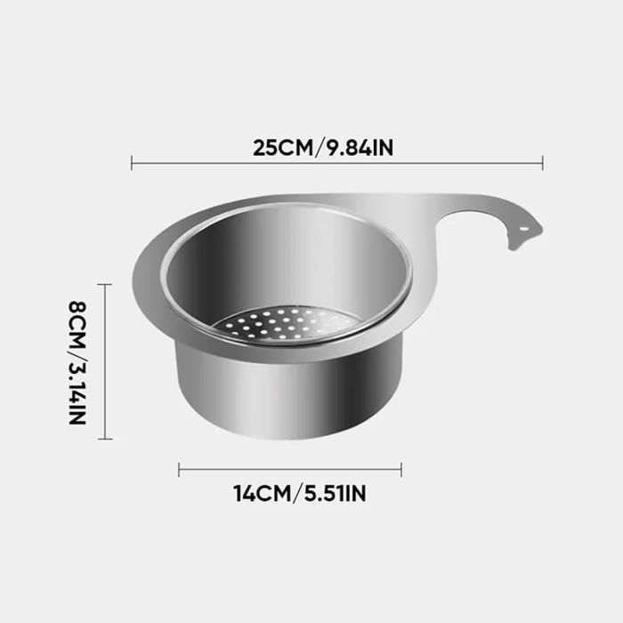 Cesta Escurridor De Acero Inoxidable En Forma De Cisne Para Fregadero - Organizador Triangular De Esquina, Ideal Para Cocina