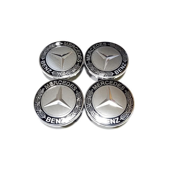 4 X Logo AMG Mercedes Cache Moyeu Jante Centre De Roue MERCEDES AMG 75mm  Emblème