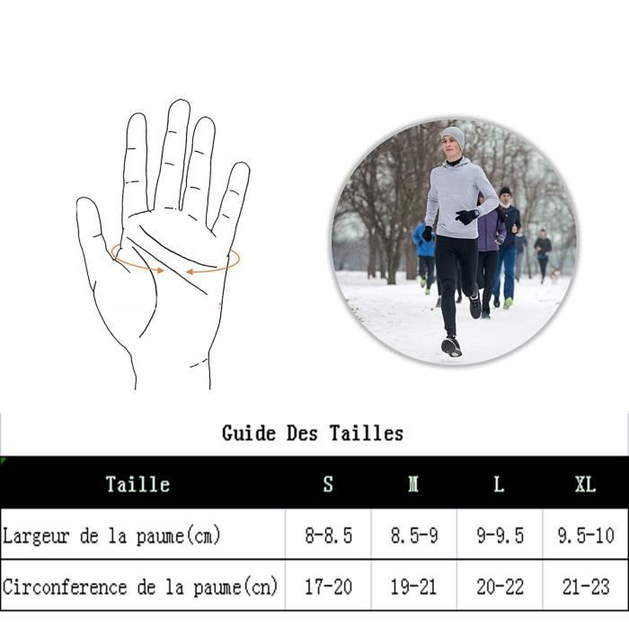 2 Paires Gants D'hiver Femme Avec écran Tactile - Mitaines Tricotées Noir Et Rose | Pour Ski, Vélo, Extérieur
