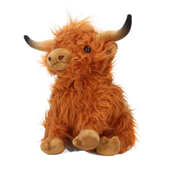 Porte-pinte Glace En Forme De Vache Highland - Support Isotherme, Tiroir Caché, 2 Cuillères | Cadeau Original