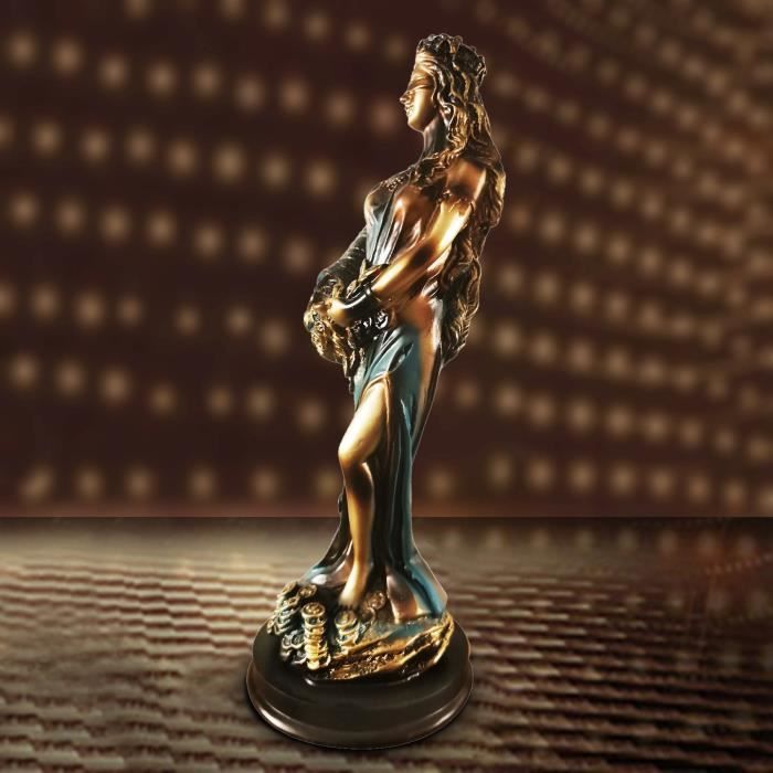 Statue de Aux Yeux BandéS DéEsse Romaine Grecque Antique de la Fortune Vintage Sculpture de