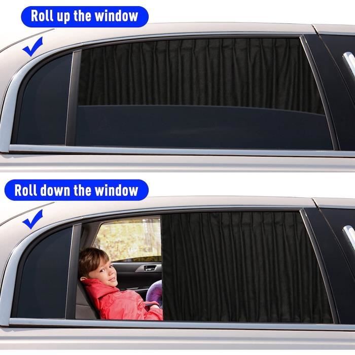 Pare-soleil Thermique Interne Pour VW T5, T6, Caravelle - Lot De 2, Maille Argentée, Installation Facile Sans Outils - 10