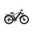 Vélo électrique DUOTTS F26 Rouge VTT 1500W Batterie 48V 17.5Ah Portée de 100 km FAT BIKE 4.0*26-2