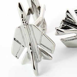 Boutons De Manchette Spitfire Argentés - Design Avion De Combat - Cravate Avenue Signature - Idée Cadeau Homme élégant