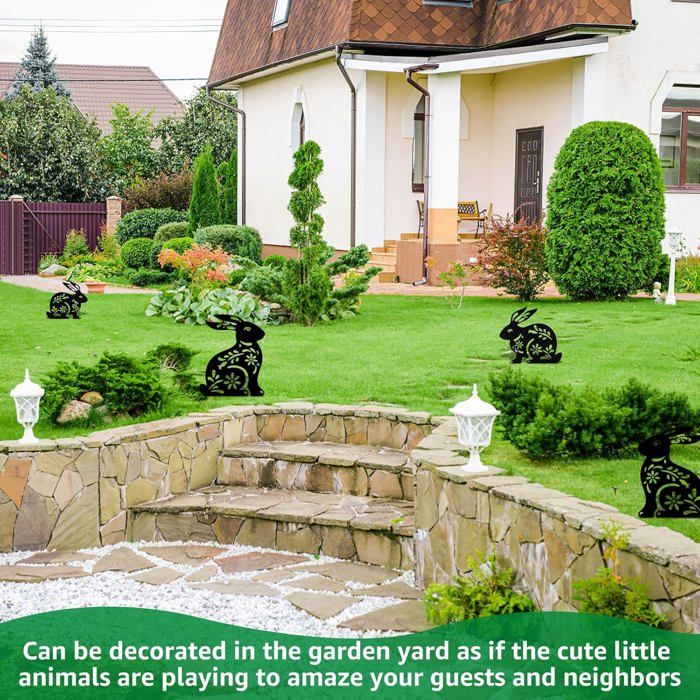 Statue Silhouette Berger Allemand En Métal Noir – Décoration Jardin Extérieur, Ornement Pelouse Et Cour Ultra-Réaliste