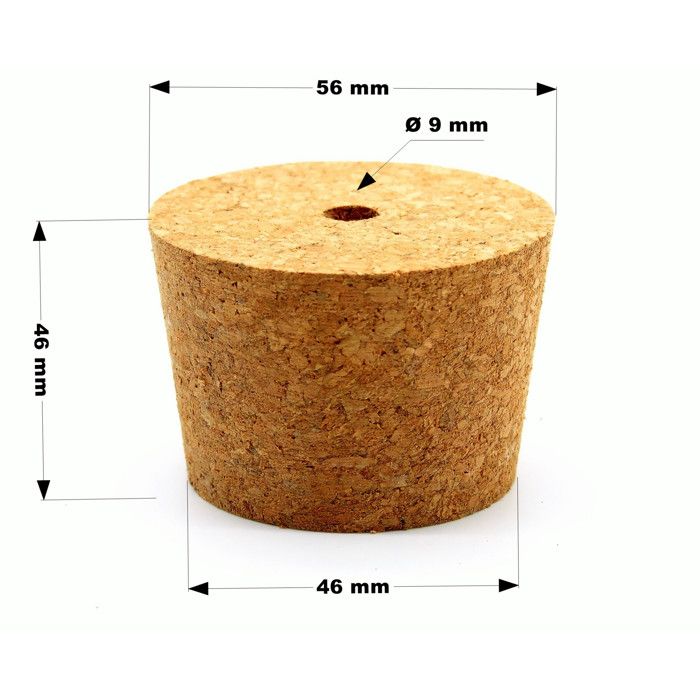 Bouchon Caoutchouc Avec Trou 54/50 + Barboteur Plastique – Pour Bonbonne, Fermentation Vin, Bière
