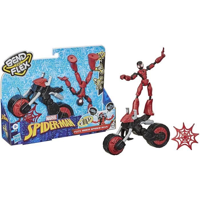 Moto spider-man + Figurine Spiderman 15 cm Bleu Et Rouge