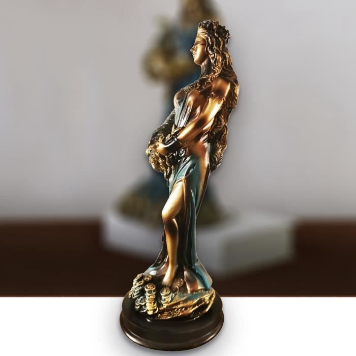 Statue de Aux Yeux BandéS DéEsse Romaine Grecque Antique de la Fortune Vintage Sculpture de