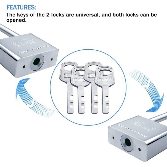 Lot De 2 Cadenas En Laiton Avec Clé Pour Boîtes À Outils