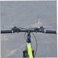 Guidon de vélo de montagne plat, court en alliage d'aluminium guidon droit pour VTT pliant vélos de route noir (2,54x54 cm-1,00x21,2-3