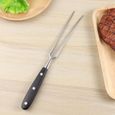 1PC acier inoxydable barbecue fourche bâton de rôtissage viande fourchette de service fourchettes de accessoires de  BARBECUE-3