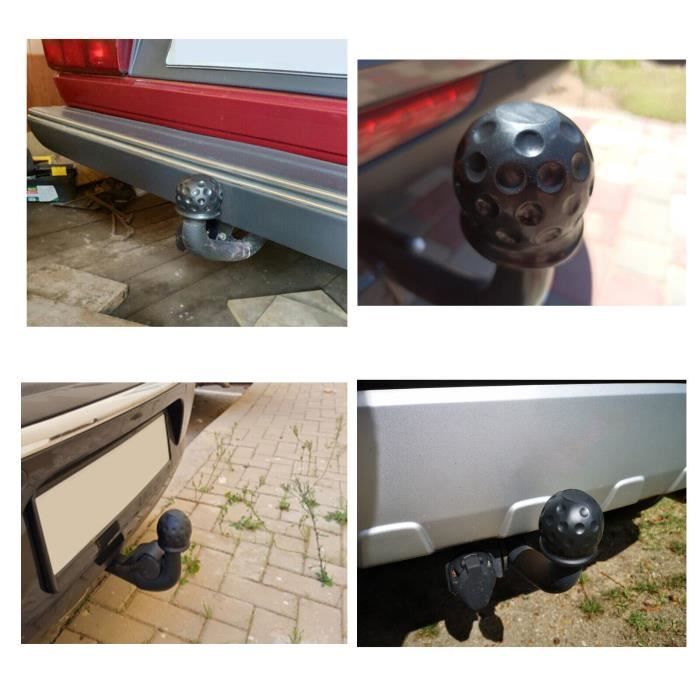 Protection Boule D'attelage 50 Mm En Caoutchouc - Pour Remorque, Garde Propre, Noir | Accessoire Voiture Universel - 5