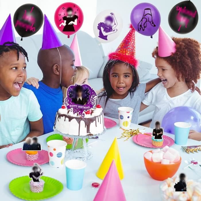 Kit Décoration Anniversaire 42 Pièces - Bannière, Ballons, Toppers Gâteaux - Pour Fête Enfant Ou Adulte