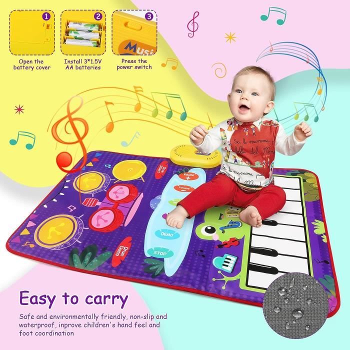 Ballery Tapis Musical Tapis de Piano pour Bébé, Tapis de Danse pour  Enfants, Jouets pour bébé