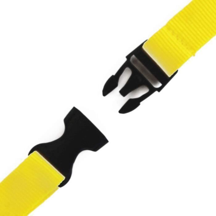 Lot De 2 Porte-clés Lanière Uxcell – Poignet Cordon Jaune Et Bleu Avec Agrafe Badge