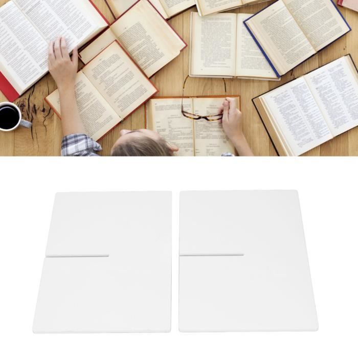 Fdit porte-livre en acrylique Présentoir à livre ouvert facile à assembler  Support acrylique Support stable pour plaques de