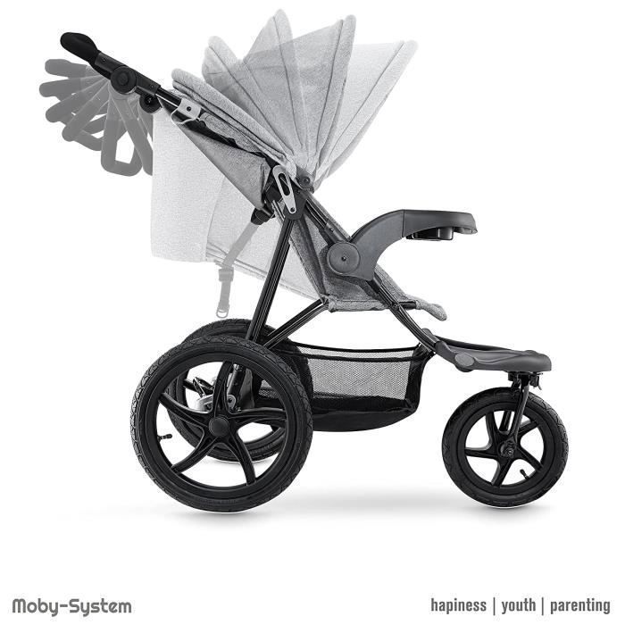 Moby System Poussette Mountain Buggy 3 Roues Pliable jusqu a 15 kg Tourne Facilement Bandes Reflechissantes Ceinture a 5 Points Cdiscount Puericulture Eveil bebe
