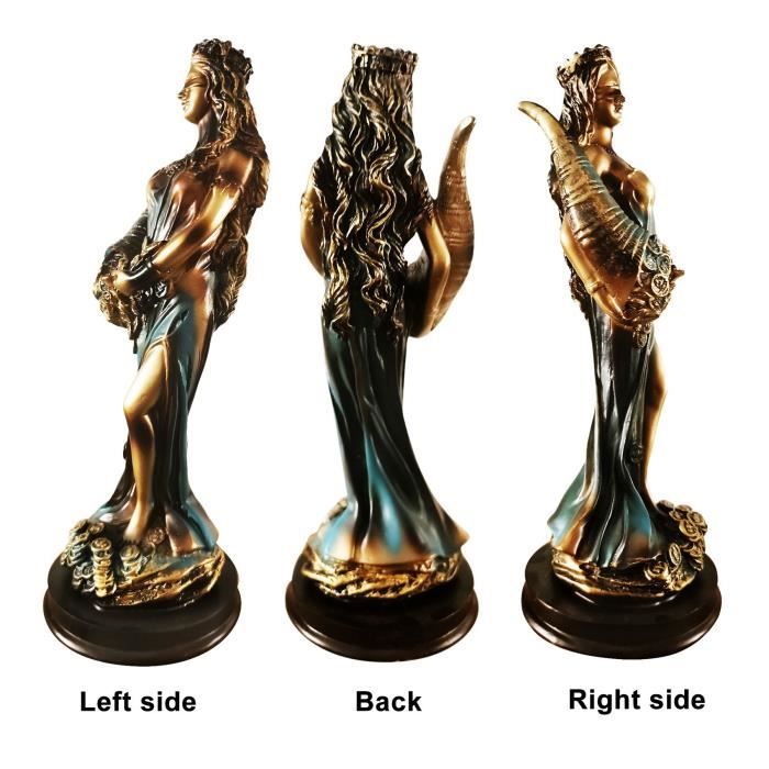 Statue de Aux Yeux BandéS DéEsse Romaine Grecque Antique de la Fortune Vintage Sculpture de