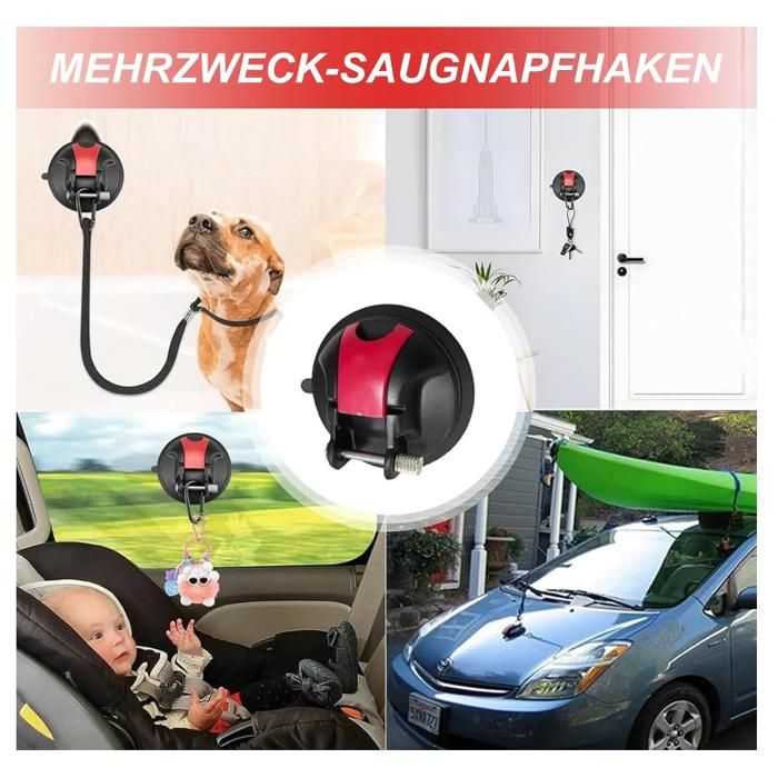 Lot De 4 Ventouses Extra Fortes TYBYBB - Charge 35 Kg - Pour Camping, Caravane, Voiture, Vitre - Diamètre 10 Cm