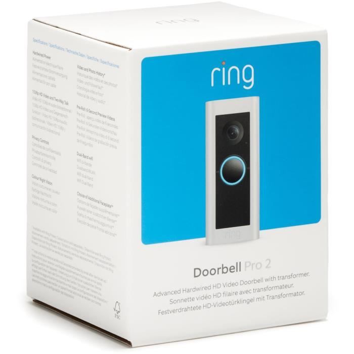 Sonnette Vidéo Ring – 1080p HD – Audio Bidirectionnel – Ouverte Mais Jamais Utilisée