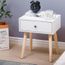 Chervet 40 30 50cm Table De Lit Blanc Meuble De Chambre Avec 1